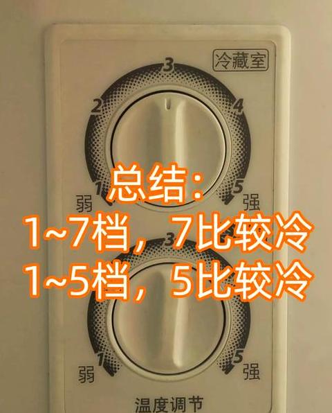 冰箱1-7档哪个温度最低